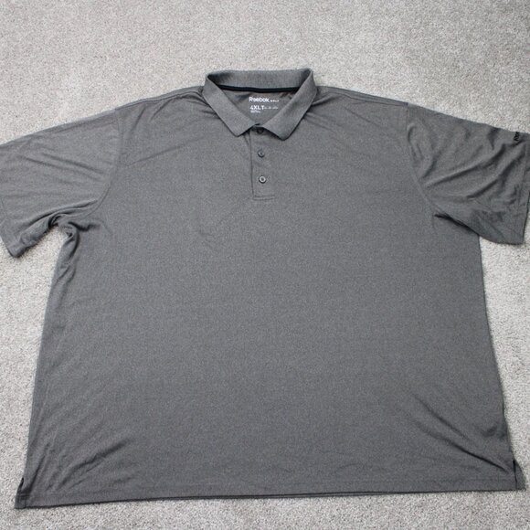 Reebok Golf Polo Shirt Mens 4XLT XXXXL-Tall Gray Polyester Short Sleeve Pullover - Picture 1 of 13